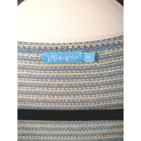 J McLaughlin Sweater Womens Medium Callum Knit Havana Yarn Beach Nautical Luxury - Picture 2 of 8